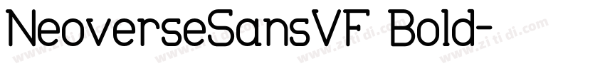NeoverseSansVF Bold字体转换